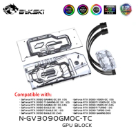 Bykski GPU Block With Active Backplane Cooler For Gigabyte RTX 3090 3080/TI Gaming OC , Full Cover Radiator , N-GV3090GMOC-TC