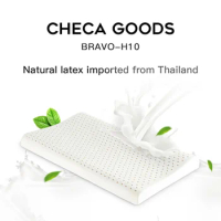CHECA GOODS Latex Pillow Latex Foam Pillow with Machine Washable Organic Cotton Cover Medium Firm Natural Latex Firm Pillows