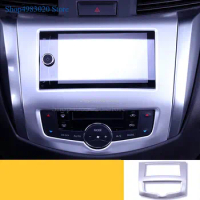 body Stainless steel Navigation GPS Pannel Central Frame Cover Stick hoods trim 1pcs For Nissan Terra 2018 2019 accessories
