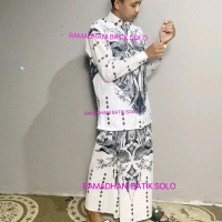 cakra putih setelan koko sarung batik terbaru terlaris termurah terlengkap