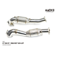 Mach5 AUDI S6 S7 高流量帶三元催化排氣管(C7 V8 4.0T)