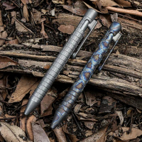Titanium Alloy Ballpoint Pen Multi-function Bolt Pen Portable Signature Pen