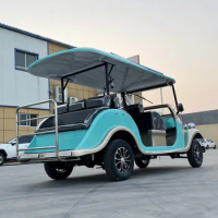 CE 8 Seater 4 Wheel Electric Retro Vintage Classic Golf Car Sightseeing Bus Car