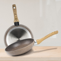 《EXCELSA》Wood&amp;Stone石紋不沾平底鍋(20cm) | 平煎鍋