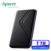 Apacer 宇瞻 AC236 1TB USB3.2 Gen1行動硬碟-時尚黑