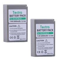 Tectra 2 PCS PS-BLS5 BLS5 2000mAh Camera Battery for Olympus PEN E-PL2,E-PL5,E-PL6,E-PL7,E-PM2, OM-D E-M10, E-M10 II, Stylus1