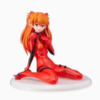 Anime EVA Asuka Langley Soryu Action Figure Driving Suit Sitting Posture Figures Collection Model Gift
