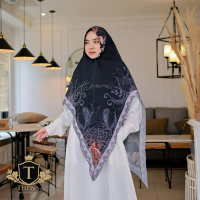 THEWA Kerudung/Khimar/hijab “PRINTING PAYET ( Arani )''Jumbo lancip  2 layer
