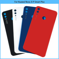 10PCS For Huawei Nova 3i Battery Back Cover Rear Door 3D Glass Panel Nova 3i Battery Housing Case Adhesive Replacement