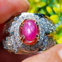 cincin /ring batu Ruby Star burma
