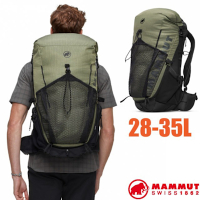 【MAMMUT 長毛象】Ducan Spine 28-35L 登山健行日用背包.雙肩後背包_2530-01410-40299 沼澤綠/黑