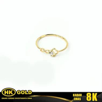 Cincin Emas 8K Type 1692 HK GOLD 18 B
