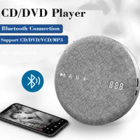Fabric Bluetooth CD/DVD Player Remote Cotrol Portable USB Multifunction MP3/DVD Music Audio Player For Student Learning Gift