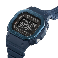 CASIO 卡西歐 G-SHOCK 心率偵測 藍牙 太陽能電力 金屬錶圈 湛藍 經典方型 運動系列 DW-H5600MB-2_44.5mm