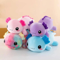 Mainan Plush Kawaii Super Lembut Comel Salamander Haiwan Boneka Plushie Bantal Axolotl Hiasan Rumah