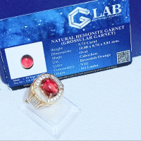 Cincin Batu Hessonite Garnet + Memo
