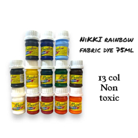 NIKKI RAINBOW NON TOXIC FABRIC PAINT DYE 75ML / PEWARNA KAIN / COLOUR DYE PAINT