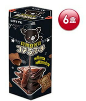 LOTTE 樂天小熊餅-濃黑巧克力/煉乳/巧克力/草莓/牛奶(37gx6盒)