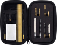 Boosteady .177 Cal & .22 Cal  Cleaning Kit with Cotton Mop Brass Cleaning Rod Nylon Brushes in Zippe