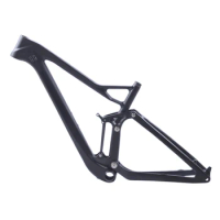 Full Suspension Bicycle Frame, Carbon Fiber, 29er Mountain Bike Boost, Rear Axle, 148x12, 27.5, 15.5, 17.5, 19, 21