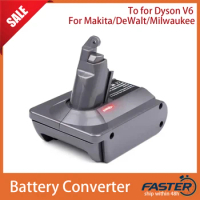 Battery Adapter For Dyson For Makita/DeWalt/Milwaukee 18V for Dyson Vacuum Cleaner Tools Use V6 Li-ion Battery Converter
