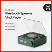 Baru - NISCAYA Smart Alarm Bluetooth Speaker X11 Vinyl Player Design