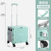 買餸小拉車推車家用手拉迷你行動式購物車露營野營摺疊箱