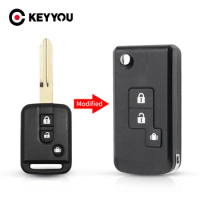 KEYYOU For Nissan Elgrand Remote Key Shell Case Fob Pathfinder Navara 350Z 3 Buttons Sunny New Style Auto Key Cover
