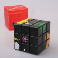 * [ Màu Thang   Đen Thế Giới Trái Đất   Khối Rubik Ba Màu Đen ] Mô Hình Trái Đất  3 Khối Rubik  003
