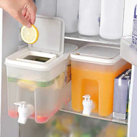 with Faucet Refrigerator Cold Kettle Plastic Fridge Water Container Multifunction Drink Dispenser Large Capacity for Cold Drinks