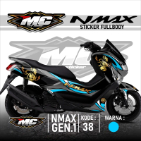 MC Cutting Sticker - Decal Stiker Nmax Old Full body 2015-2019 Desain Minimalis Grafis Wayang Gatotk
