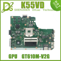 KEFU K55VD A55V For ASUS K55VD A55V K55A Laptop Mainboard For ASUS K55VD A55V Motherboard GT610M support I3 I5 I7 tested