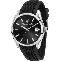 MASERATI  Attrazione 奪耀吸引系列石英手錶 極綻黑黑色矽膠錶帶43MM/R8851151004