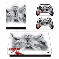 The Evil Within 2 Skin Sticker Decal For Microsoft Xbox One X Console and 2 Controllers For Xbox One X Skin Sticker Vinyl