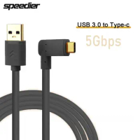 5Gbps USB A To Type C Elbow Data Cable for Camera Fujifilm GFX100, XT3,XT4 Phaseone IQ4 Sony a73,a7s3,a7R3 Nikon Canon EOS R