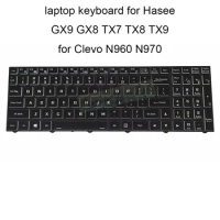 US Backlight keyboard for Hasee GX9 GX8 TX9 TX8 TX7, Clevo N960 N970 system76 ORYX Pro Laptop 6 80 N815Z0 01D 1