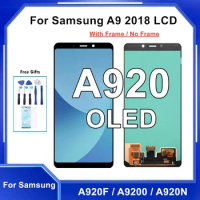 100% Tested 6.3" OLED LCD For SAMSUNG Galaxy A9 2018 Display A9s A9 Star Pro LCD Screen Touch Sensor Digitizer Assembly A920 lcd