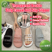 EASYWARE 2023 Transparent Buckle Anti Strip Casual Anti Slip Women Slipper Wanita