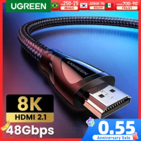 UGREEN HDMI Cable 8K/60Hz Dolby Vision HDMI 2.1 Cable HDR10+ Ultra High-Speed 48Gbps for Samsung 8K TV PS4 Xbox HDMI Cable 8K