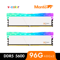 v-color 全何 MANTA XPRISM RGB DDR5 5600 96GB kit 48GBx2(桌上型超頻記憶體)
