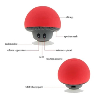 Cartoon Cuteness Mini Mushroom Speaker Bluetooth Wireless MP3 Music Player for Mobile Phone Computer Waterproof Stereo Subwoofer