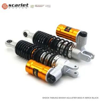 Scarlet Racing - Shock Absorber Shockbreaker Skok Tabung Bawah Adjuster 9002 R Aerox BLACK