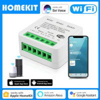 Home Kit Wifi Mini Smart Switch LED Light Wall Relay Home Appliance APP Control Work With Apple Homekit Amazon-Alexa Google Home