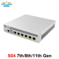 Partaker 2.5G pfSense Firewall Intel Core i7 1165G7 8550U 6*Intel i225 Nics Soft Router DDR4 Fanless Mini PC OPNsense VPN Server