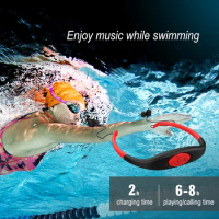 003 Waterproof IPX8 Diving Swimming Surfing Wireless MP3 Player FM Radio 8GB Bluetooth Headset Music Player