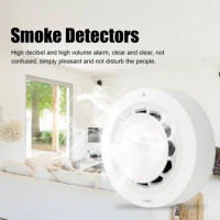 Smoke Fire Alarm Tuya Smart WiFi Smoke Detector Built in Intelligent Photoelectric Sensor Supports APP Remote Notification