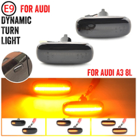 aimey ไฟเลี้ยวข้างแบบ LED ไดนามิก 2 ชิ้น รุ่น 8n0 949 127a สำหรับ Audi A3 S3 8L 00-03 A8 D2 99-02 TT