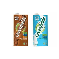 Greenfields 1 Liter Susu Segar UHT Fresh Milk ( ds bgr ) Coklat 1 Liter, Extra Packing
