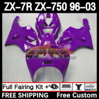 Body Kit For KAWASAKI NINJA ZX-7R ZX-750 96 97 98 99 129No.154 ZX 7R 750 7 R ZX750 ZX7R 2000 2001 2002 2003 Fairing ALL Purple