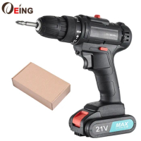 12V 21V Cordless Drill Electric Screwdriver Mini Wireless Power Driver DC Lithium-Ion Battery 3/8-Inch 2-Speed Power Tools